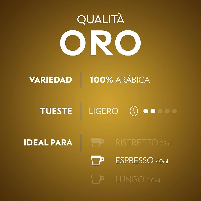 , Qualità Oro, 60 Cápsulas Café Compatibles Nespresso