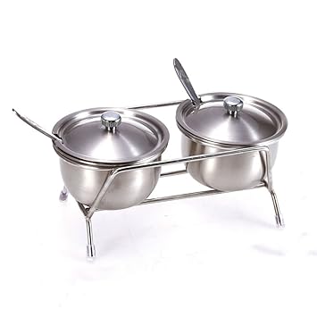 Amazon 調味料入れ おしゃれ ステンレス 卓上 調味料ポット 塩 砂糖