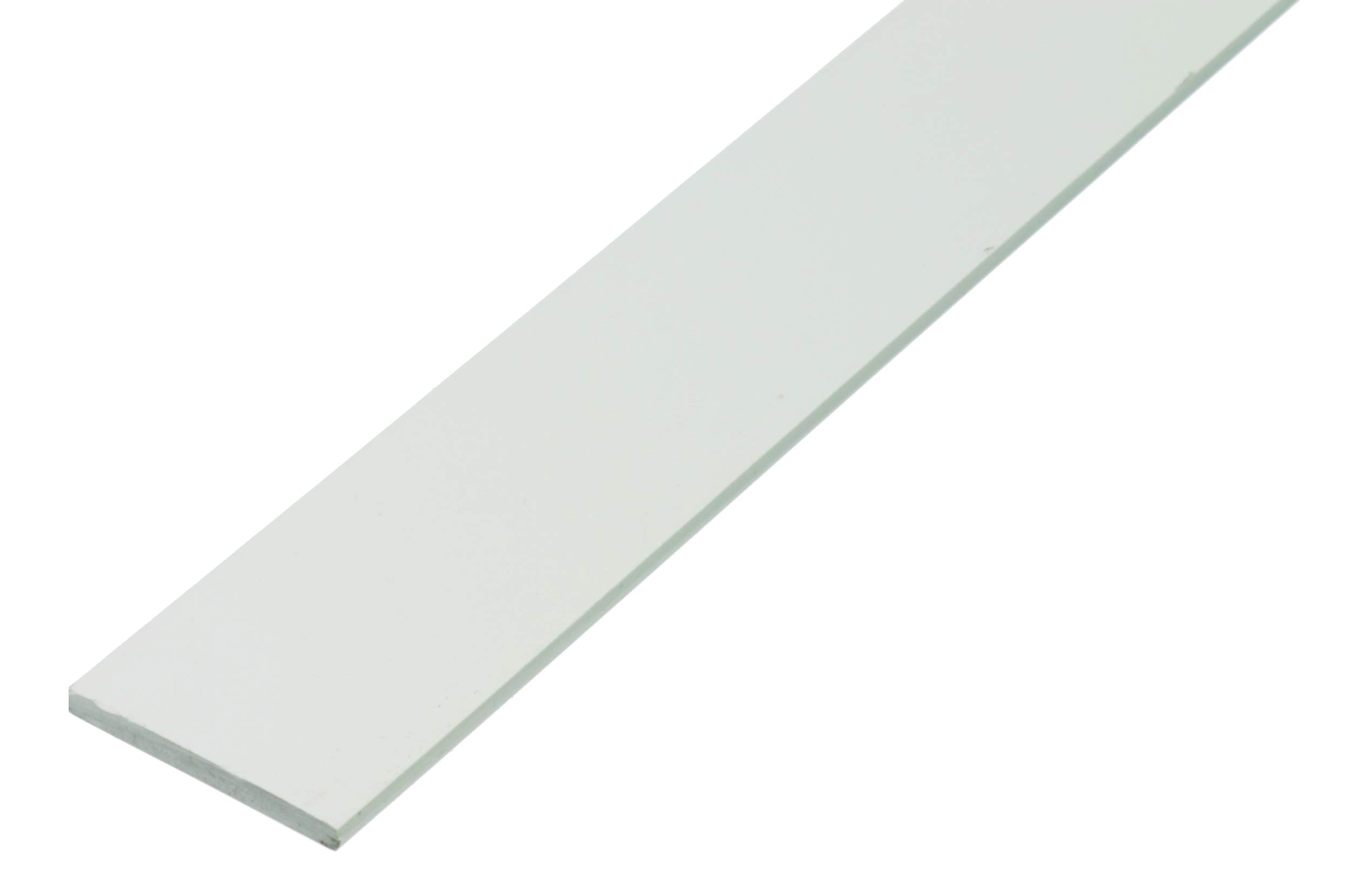 ALBERTS Plastic Flat Bar, 1000mm x 25mm x 2mm, White