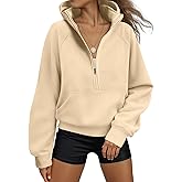 SHEWIN 2025 Women Half Zip Hoodies Fall Pullover Sweatshirt