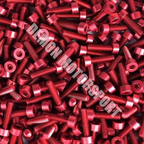 M4 x 15mm Anodised Cap Head Bolt Red Demon MotorSport