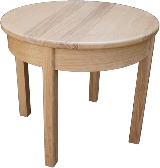 Carovel Couchtisch Eiche Rund Massiv 525 Mm Durchmesser 450 Mm Hoch Amazon De Kuche Haushalt