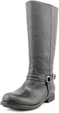 black leather knee high boots size 6