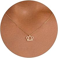 ミュージシャン CROWN NECKLACE GOLD Hip Hop Gold Plated Alloy Cubic Zirconia Crowned HUSTLER 24