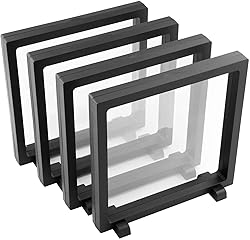 WISHDIAM 4 Pack 3D Floating Display Case