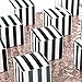 AWELL Small Candy Box Bulk 2x2x2 inch, Black White Stripes Box Party Favors Pack of 50