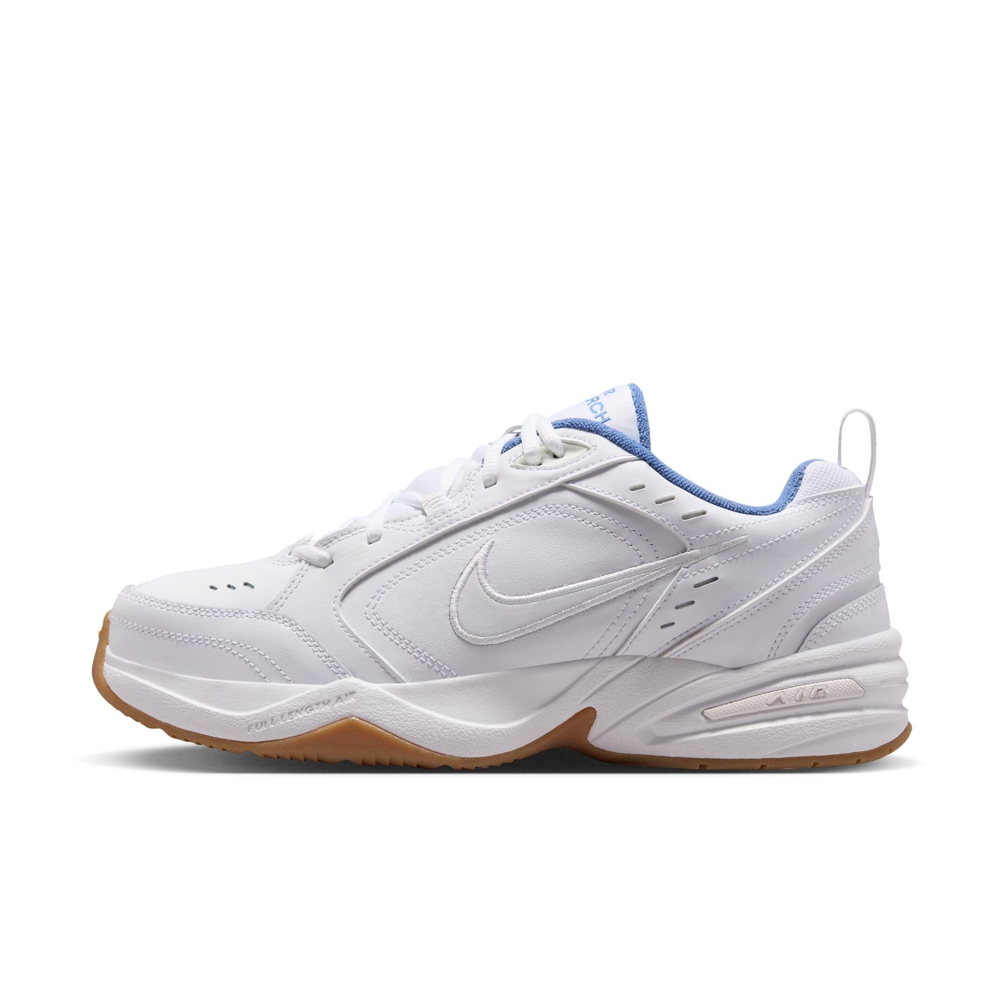 Nike Air Monarch IV, Zapatillas de Entrenamiento para Hombre, Blanco/Blanco-Indigo Storm-Gum Marrón Claro, 10.5