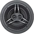 SpeakerCraft SC-DX-EC6-DT DX-Stage Evoke E Series 100-Watt-Continuous-Power in-Ceiling Dual-Tweeter Speaker, Black