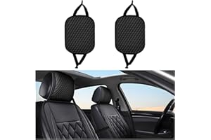 Mandark 2PCS Car Headrest Cover, Dirt-Proof Washable Vehicle Seat Head Rest Protector, Breathable Automotive Interior Front Headrest Protection Dust Covering Accessories, Universal Fit (Black)