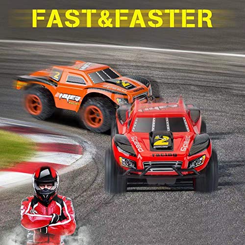RC Cars for Kids - 2 Rechargeable Batteries 40mins Play Time 2.4 GHZ Remote Control Off Road Monster RC Trucks, Waterproof High Speed 20KM/H 1:22 Scale RC Car | Best Toys Gift for Boys, Girls - Thumbnail 4