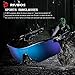 RIVBOS 801 Polarized Sports Sunglasses Sun Glasses with 5 Interchangeable Lenses for Men Women Baseball Cycling Runing …