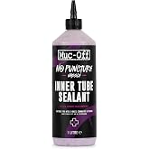 Muc-Off Inner Tube Sealant, Puncture Prevention, 1 Liter | Seals Holes up to 4mm on Non-Tubeless Setups, Fits Schrader and Presta Valves, Includes a Valve Core Tool