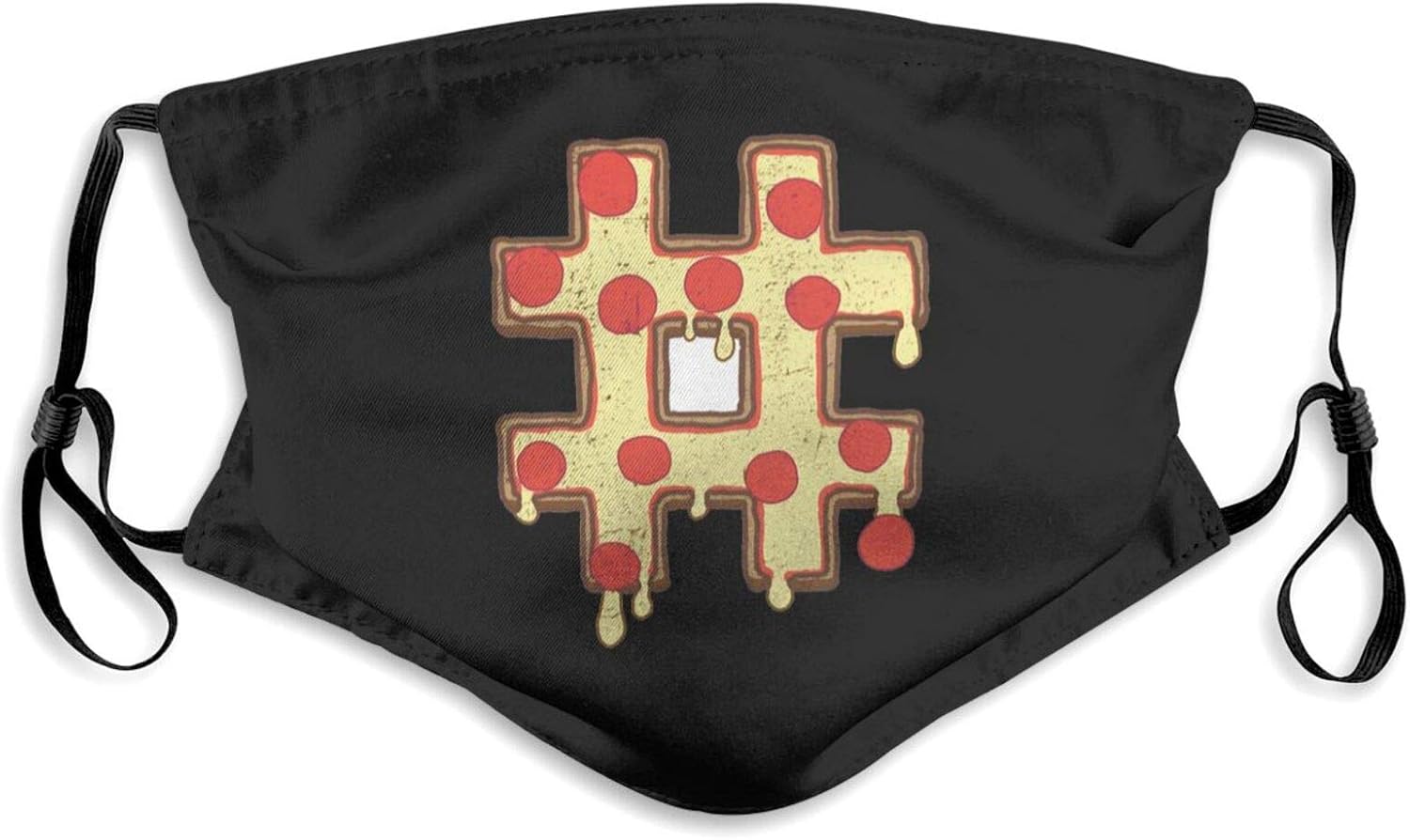 Hashtag Pizza Unisex Face Mask with 5Layer Filters Breathable Mask