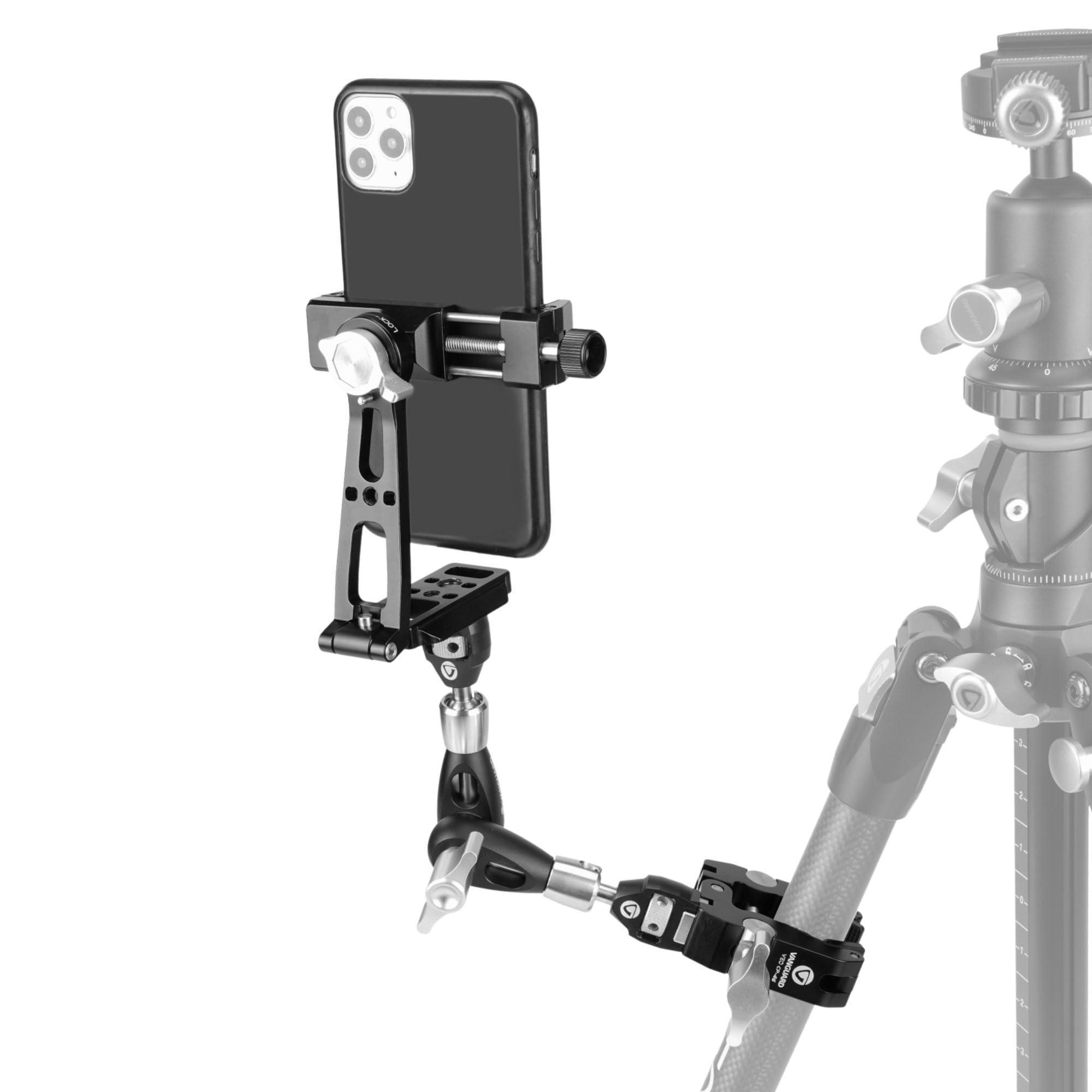 VANGUARD VEO CP-46 KIT – 46MM CLAMP, TRIPOD SUPPORT ARM AND SMARTPHONE HOLDER