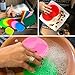 LuxeUp Antibacterial Silicone Scrubber Sponge & Brush Set | Multipurpose Soft Food Grade Non Stick Dish Cleaning Kitchen Fruit and Vegetable | Dishwashing Scrubber Antimicrobial Material (Mixed)