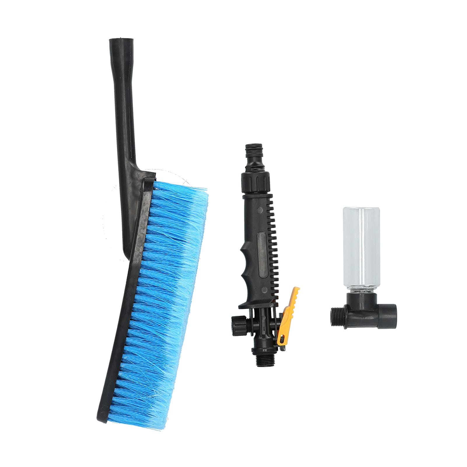 Haofy Through Car Wash Brush, Car Washing Brush with Hose Attachment and Soap Dispenser for Auto Truck SUV RV Boat Cleaning