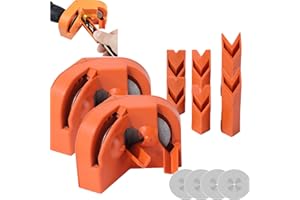 BONSEOR Drill Bit Sharpener,Drill Bit Sharpener for All Bits,Multipurpose Drill Bit Grinding Sharpener,Drill Grinder Grinding Tool for Hss, Carbide, Twist Drill Bits, Cobalt Drill Bits (2 PCS)