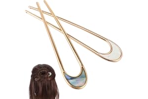 Lurrose 2pcs French Hair Pin: U Shaped Bobby Pins - French Comb - Hair Clips for Women