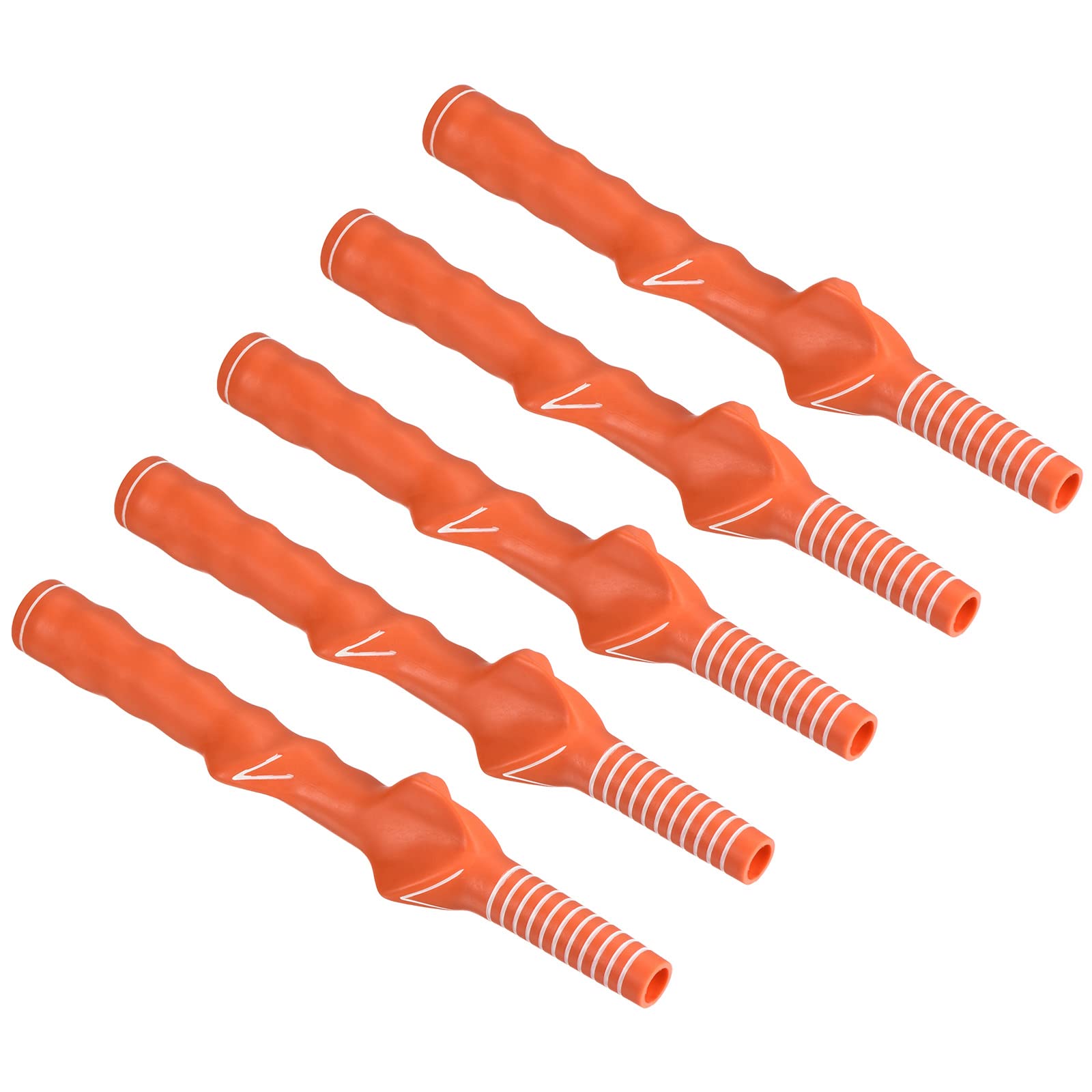 PATIKIL Golf Club Training Grip, 5 Pack Right Handed Teaching Practice Swing Non-Slip Auxiliary Aid Correction for Golf Trainer Beginner, Orange