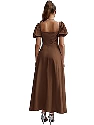 KUTUMAI Women's Summer Off Shoulder Maxi Dress Puff