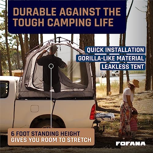 Truck Bed Tent Quick & Easy Automatic Setup Pickup Truck Tent for Mid