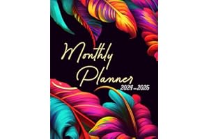 2024-2025 Monthly Planner: Floral Two 2 Year Agenda Organizer Diary - Large 24 Months Calendar From January To December Schedule