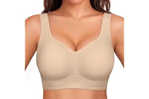OEAK Womens Wireless Jelly Bra Plus Size Supportive Seamless Bras Full Coverage Push Up Comfortable No Underwire Tshirt Bras