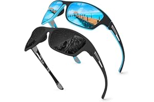 KUGUAOK Polarized Sports Sunglasses for Men Driving Cycling Fishing Sun Glasses 100% UV Protection Goggles