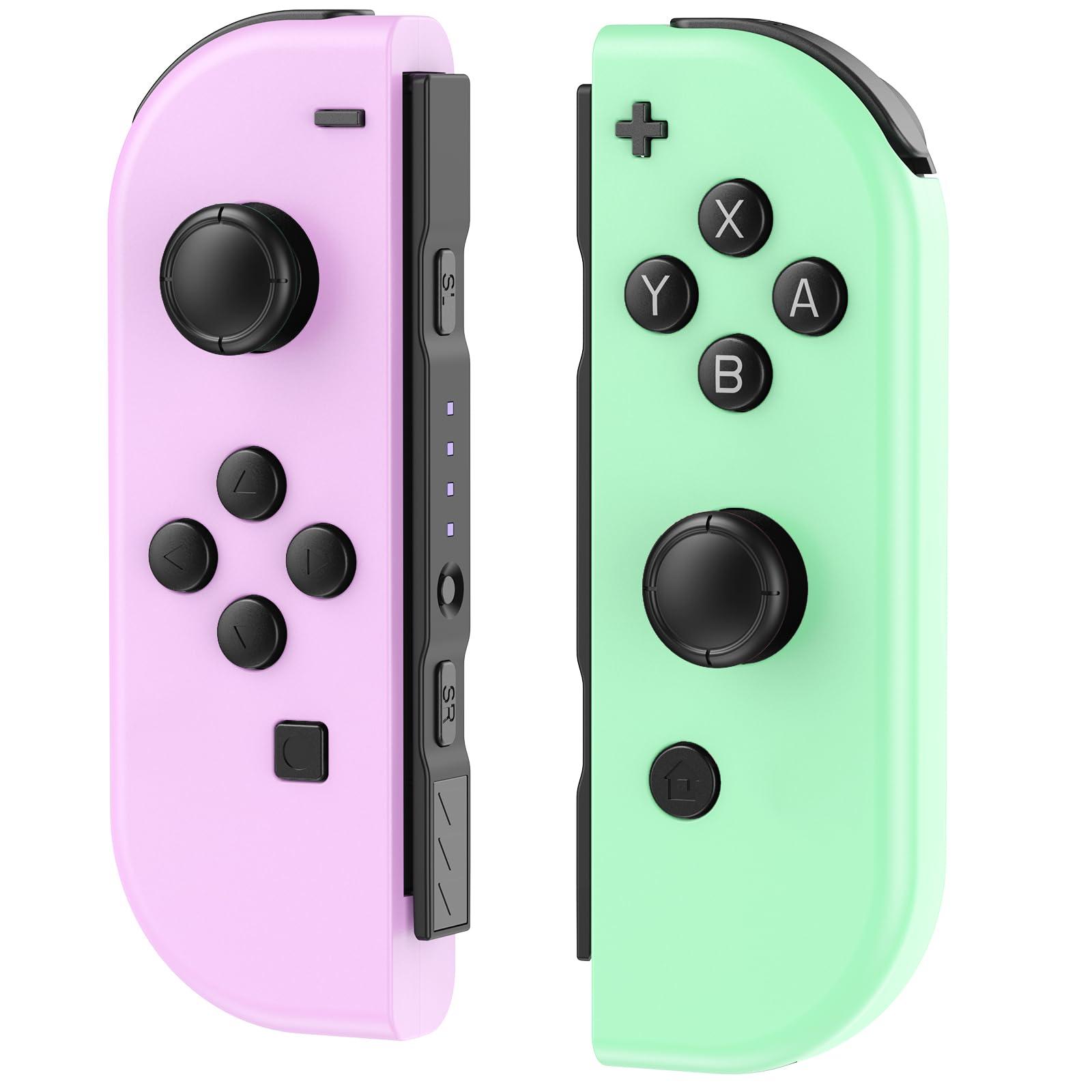 Sylphidara Replacement for Nintendo Switch Controller, Switch Controllers Compatible with Nintendo Switch/OLED/Lite, Support Dual Vibration/6-Axis Gyro/Motion Control/Wake-up (Purple&Green)