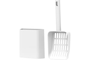 HYCHIPET Cat Pooper Scooper, 2 in 1 Cat Litter Scoop with Holder Stand Cat Accessories Cat Supplies Kitty Litter Scoop Heavy Duty and Easy Clean