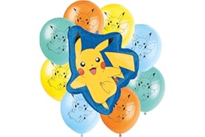 Pokemon Birthday Balloon Bundle Pikachu Shaped Foil Latex Party Decor Kids Celebration Set