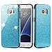 MEKO Galaxy S7 Edge Case, Shiny Sparkle Glitter Bling Case - Built-in Glitter Premium Firm Rubber Case [Scratch Resistant] for Samsung Galaxy S7 Edge- (Blue)