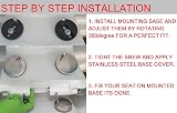 AAN D-Shape Toilet Seat with Soft Close Quick Release Easy Cleaning view 8