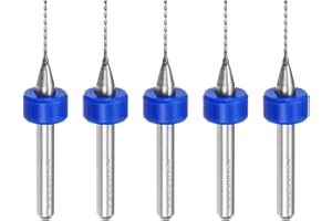 uxcell PCB Drill Bits 0.65mm Tungsten Carbide Rotary Tool Jewelry CNC Engraving Print Circuit Board Micro Drill Bits 1/8 Inch Shank 5 Pcs