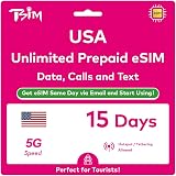 TSIM USA eSIM 15 Days Unlimited Data Local Calls Texts Hawaii Included view 1