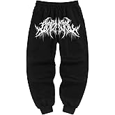 SHENHE Men's Graphic Drawstring Waist Casual Sweatpants Streetwear Goth Jogger Pants