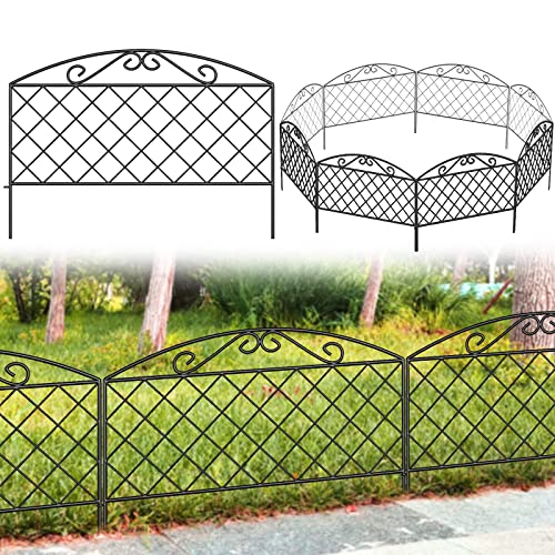 Thealyn Decorative Garden Fence 44cm (H) x 3m (L) Barrier Fence Panels Outdoor Rustproof Metal No Digging Fencing Border for Yard Patio Flower Bed