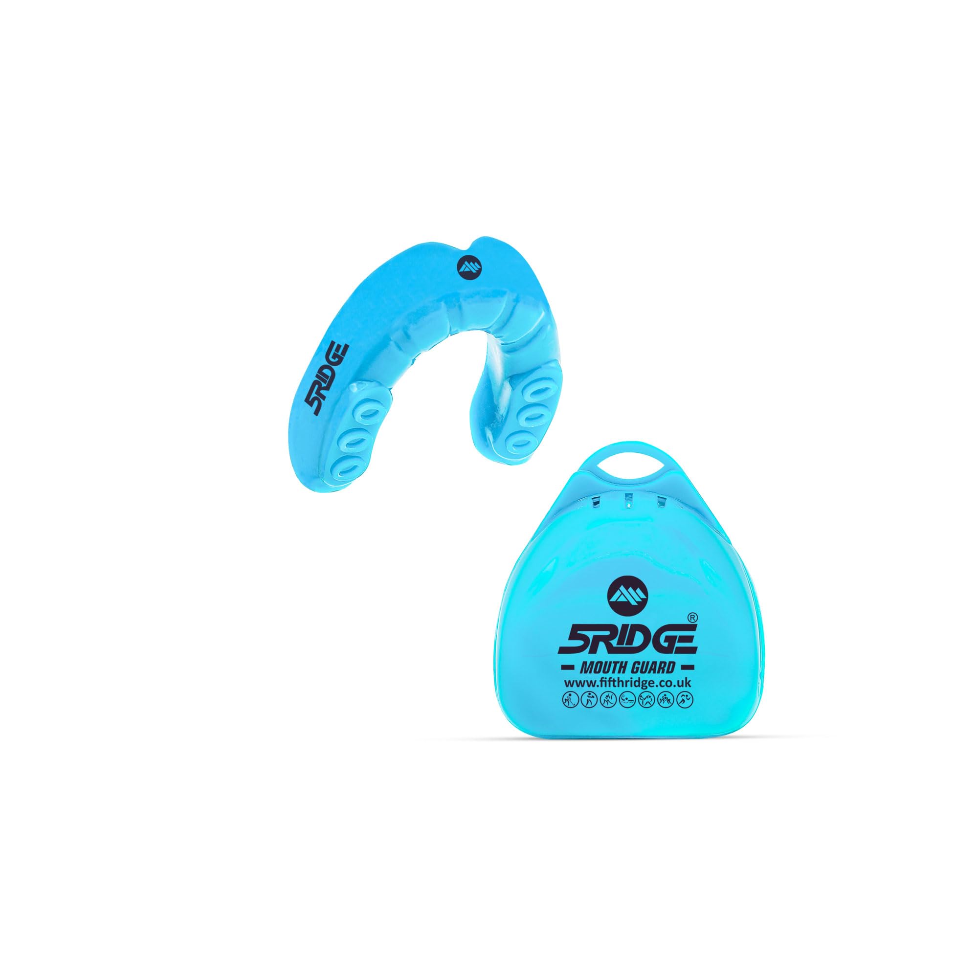 Mouth Guards for Boxing Men Adult Youth Junior Mouldable Rughby Sports Slim Fit Boil and Bite Gum Shield with Box MMA Hockey Basketball Muay Thai Football (Baby Blue, Adult Over 11 Years)