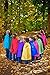 70cmX70cm Special Polyester Boys&Girls Cape+Mask Any Color Double-Sided (Blue-Sliver)