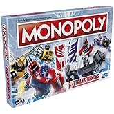 Monopoly: Transformers Edition Board Game for 2-6 Players Kids Ages 8 and Up, Includes Autobot and Decepticon Tokens