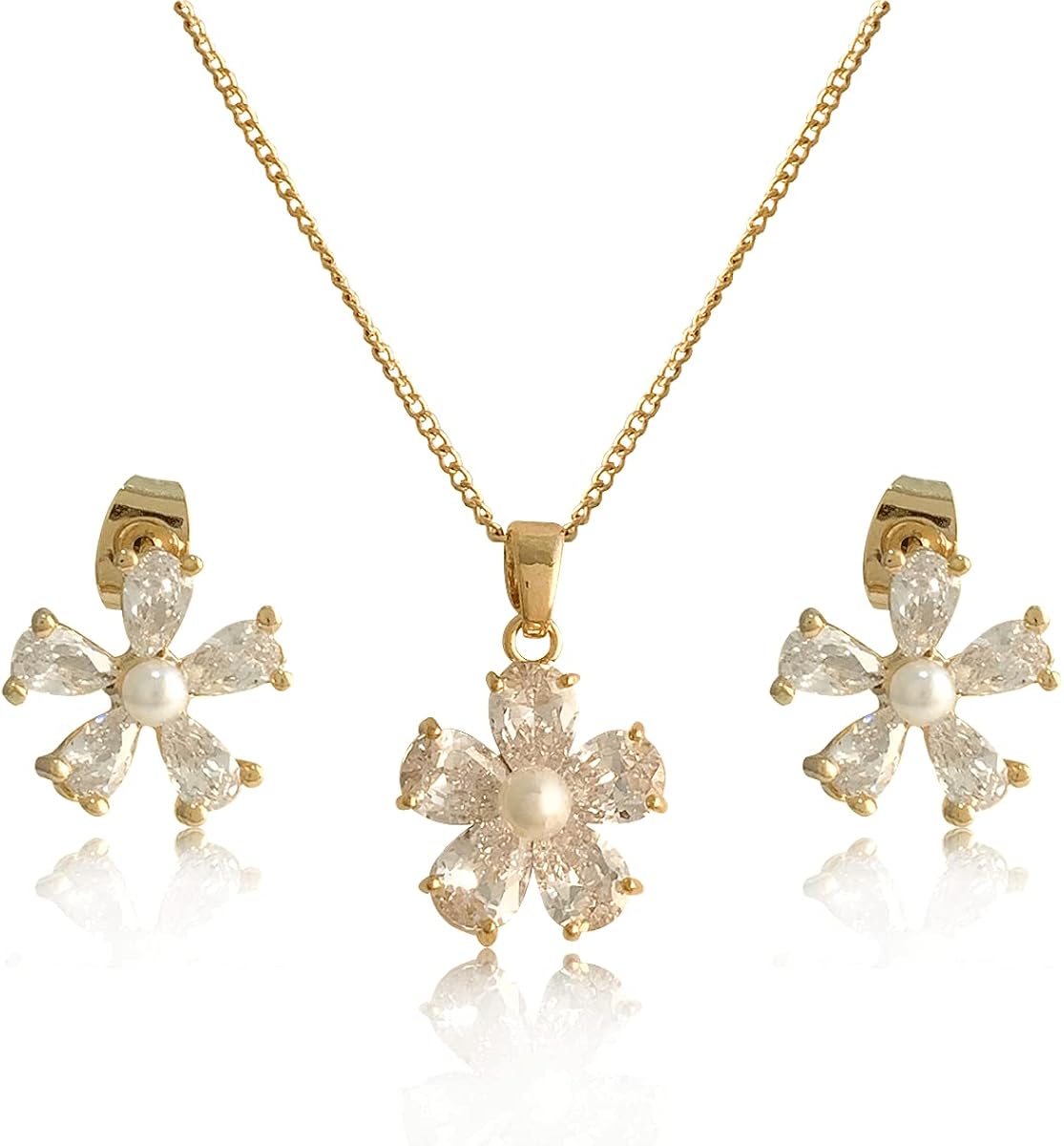 Gamo, Kit, Necklace and Earrings Set, 18k Gold