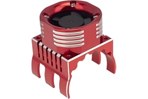 DKKY DKKY RACING DKKY 42mm RC Cooling Fan Motor Heatsink 21000 RPM for Axial SCX10 Traxxas TRX4 Slash/Rustler/Stampede/Bandit Arrma Kraton Mojave Senton 1/8 1/10 RC Crawler Car 4274 4268 Motor, Red