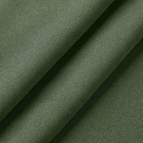 CCOOfhhc Women's Summer Dress Casual Loose Beach Cover Up Long Plain Print Short Sleeve Maxi Dresses with Pocket Army Green
