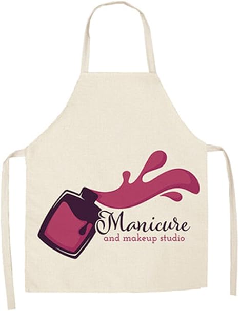 Amazon Httshop かわいい猫プリントキッチンエプロン女性ノースリーブコットンよだれかけクリーニング エプロン防水シェフが焼くエプロン料理 良質で安い Color Burgundy エプロン オンライン通販