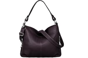YALUXE Genuine Leather Shoulder Bags Stylish Hobo Handbags Purses Crossbody Bags for Women