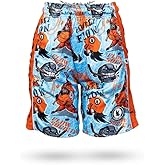 Flow Society Boys Angry Hockey Puck Attack Hockey Shorts - Gym - Mesh Shorts - Sports Shorts - Activewear - Patterned Shorts