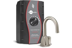 InSinkErator Invite H-HOT100 Push Button Instant Hot Water Dispenser System with Stainless Steel Tank, Satin Nickel