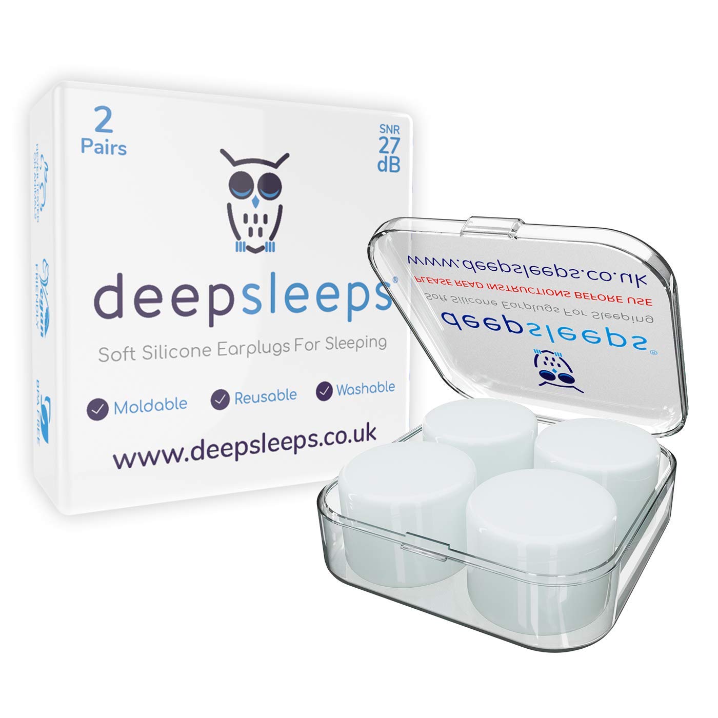 Silicone Earplugs For Sleeping Ear Plugs Sleep By Deep Sleeps 4 Pairs