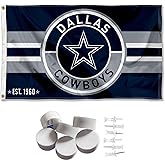Dallas Cowboys Patch Button Banner and Tapestry Wall Tack Pads