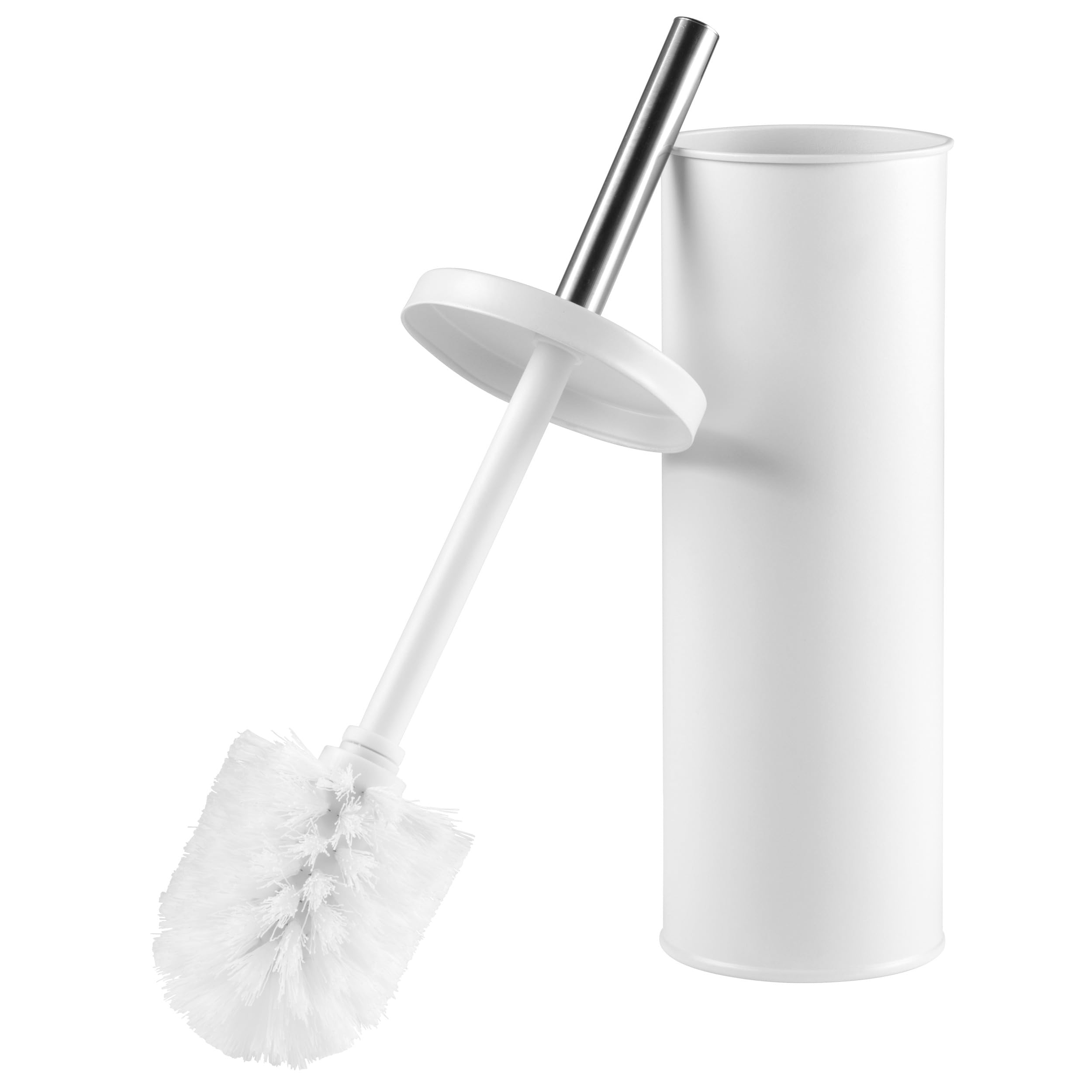 Beldray Toilet Brush and Holder Set – Bathroom Toilet Bowl Cleaning Brush, Stiff Bristles, Lid for Hygienic Storage, Deep Clean, Slim Design, Easy Storage, Easy-Clean, White